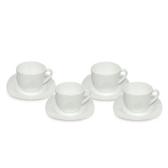 Masflex by Winland 8 Pieces 220mL Opal Cups and Saucers Set GB-0942