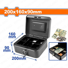 Wadfow by Winland 0.7L/1.4L/2.9L/4.1L/6.5L Volume Capacity Metal Safety Box For Money with 2pcs Keys