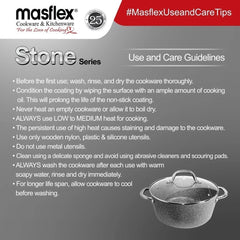 MASLFEX Forged Stone Non-Stick Fry Induction Frying Pan Suitable to All Stovetops 28cm