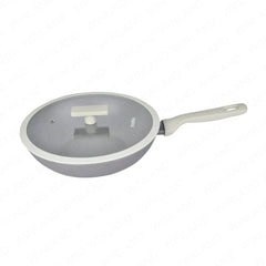 Masflex by Winland 24cm-28cm Non Stick Ultimate Forged Wok Pan with Glass Lid Induction Base