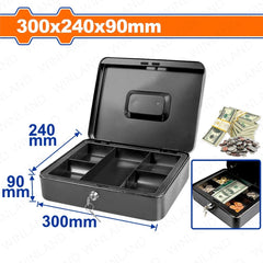 Wadfow by Winland 0.7L/1.4L/2.9L/4.1L/6.5L Volume Capacity Metal Safety Box For Money with 2pcs Keys