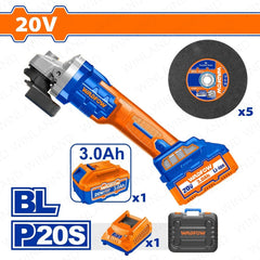 Wadfow by Winland P20S/20V Lithium-Ion Cordless Brushless Motor Angle Grinder WLAP5212 WAD-CT