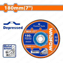 Wadfow by Winland Abrasive Metal Grinding Disc 180mm(7")x6.0mm(1/4")x22.2mm(7/8") WAC1373 WAD-HT
