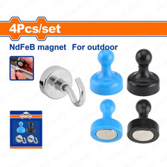 Wadfow by Winland 4PCS/Set 20mm Outdoor Magnetic Set Neodymium (NdFeB) Strong Magnet WZE4K13 WAD-HT