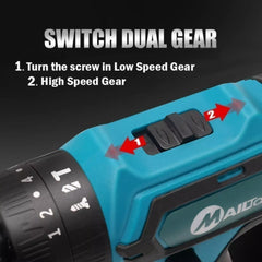 Mailtank by Winland Cordless Drill and Driver 32V with 2 Lithium-Ion Batteries & 24 Accessories