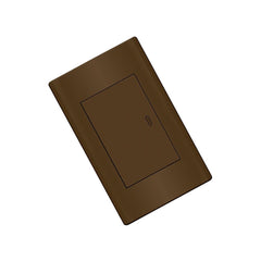 Royu by Winland Plano Series 1, 2, 3 Gang Switches Set, Outlets, Dark Wood & Dark Gray