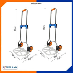 Wadfow 60kg-100kg Foldable Hand Truck with Compact design & easy to store WAD-HT