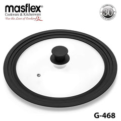 Masflex by Winland Small & Big Tempered Glass Lid with Silicone Rim