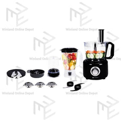 Hanabishi by Winland 9in1 Food Processor | Food Chopper bowl with stainless steel blade HFP800