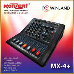 Konzert by Winland Professional Mixer 4 Channel MX-4+ l MX4+ l MX 4+