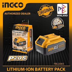 Ingco P20S 20V Lithium-Ion Battery Pack 5.0Ah for Cordless Power Tools ING-CT