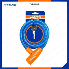 Wadfow 12mmx800mm | 12mmx1200mm | 15mmx1200mm Bicycle Lock/Safety Lock w/ 2PCS Iron Keys