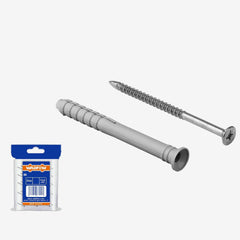 Wadfow 10PCS-30PCS/Set PE, Steel Hammer Frame Fixing Anchor with Screw (WHT)