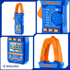 Wadfow by Winland 3PCS/SET Test Kit Voltage Detector, Digital Multimeter & AC Clamp MeterWAD-HT