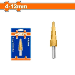 Wadfow Step Drill Cone Bits High Speed Steel 4-12mm / 4-20mm / 4-32mm / 6-35mm (WHT)