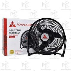 Hanabishi by Winland 9 Inches Industrial Floor Desk Fan Electric Fan HIFF-900BLK