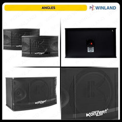 Konzert by Winland 3-way 10inch Speaker System with Neo Horn Tweeter 450W KS-455MK2 (2)pieces
