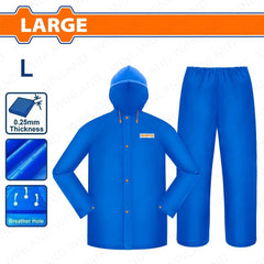 Wadfow by Winland Industrial Waterproof Rain Coat Suit Set w/ Breathable Design 100% NEW PVC WAD-HT