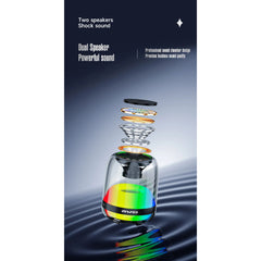 Awei by Winland Y386 Wireless Portable Bluetooth Speaker Symphony Lights 8W Dual Speakers w/ RGB LED