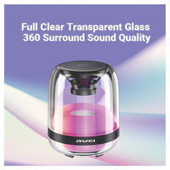 Awei by Winland Y386 Wireless Portable Bluetooth Speaker Symphony Lights 8W Dual Speakers w/ RGB LED