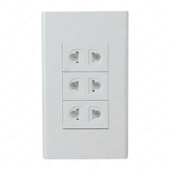 Powerhouse by Winland 1/2/3 Gang Plate with Universal Outlet 120mm x 70mm (250V/16A)