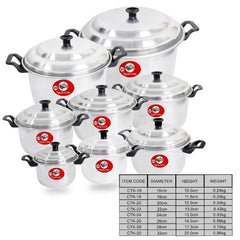 Slique by Winland Cookware Casserole Sauce Pot Heavy Duty Bakelite Double Handle w/ Cover & knobs