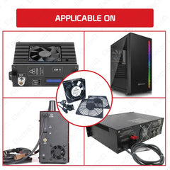 Electriq l Phodar 100% Copper Heat Proof 4" x 4" Blower Cooling CPU Fan Metal Frame with Screen