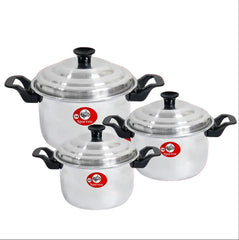 Slique by Winland Cookware Casserole Sauce Pot Heavy Duty Bakelite Double Handle w/ Cover & knobs