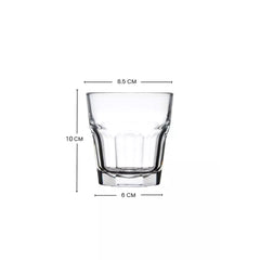 Masflex by Winland 4 Pieces Beverage Drinking Glass Tumbler Set 300mL/10.14oz WW-2012