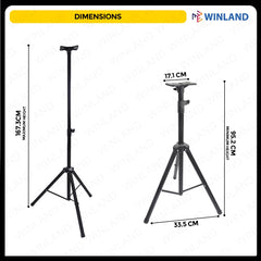 Winland Premium Metal Tripod Speaker Stand Max 25Kg / 65.9 Inches