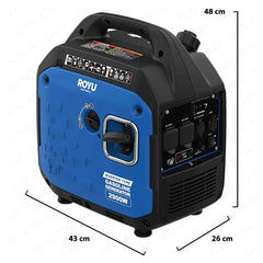 Royu 2900W 220v 60Hz 12.3A 149cc Single Phase Grade F Inverter Generator RGP012900