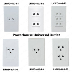 Powerhouse by Winland 1/2/3 Gang Plate with Universal Outlet 120mm x 70mm (250V/16A)