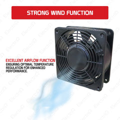 Electriq l Phodar 100% Copper Heat Proof 4" x 4" Blower Cooling CPU Fan Metal Frame with Screen