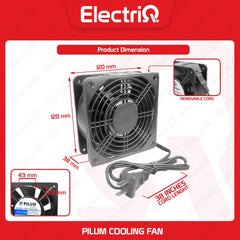 Electriq l Phodar 100% Copper Heat Proof 4" x 4" Blower Cooling CPU Fan Metal Frame with Screen