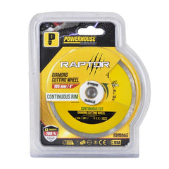 Powerhouse 4 Inch Raptor Series Diamond Cutting Wheel Segmented (Dry) Cut