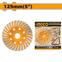 Ingco by Winland 125mm(5inches) Diamond Cup Wheels Disc (SOLD PER PIECE) CGW011251 ING-HT
