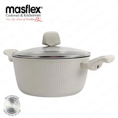 Masflex by Winland Vanilla Series Induction Non-Stick Forged Casserole with Glass Lid 24cm SN-250