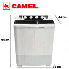 Camel by Winland 8.8kg Power Wash Twin Tub Washing Machine with Antibacterial Beads 484W WMTT-P88