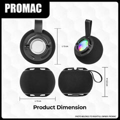 Promac by Winland Mini Rechargeable Bluetooth Speaker with MP3 Player and FM Radio PBS-1030