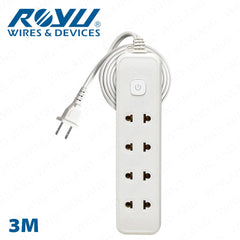 Royu by Winland 4+1 Gang 3M, 6M, 9M Extension Cord w/ Push Button Switch & Light Indicator REDEC135