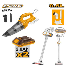 Ingco by Winland P20S/20V Lithium-Ion Cordless Vacuum Cleaner COSLI29832 ING-CT