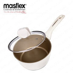 Masflex by Winland Vanilla Series Induction Non-Stick Saucepan with Glass Lid 18cm SN-180