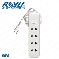 Royu by Winland 4+1 Gang 3M, 6M, 9M Extension Cord w/ Push Button Switch & Light Indicator REDEC135