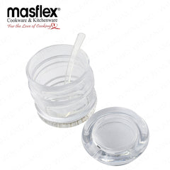 Masflex by Winland Set of 2 Pieces Acrylic Sauce Dispenser, Condiment Bottle & Salt Pepper Dispenser