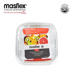 Masflex by Winland Airtight Square Borosilicate Glass Food Container with 4-Latch Locking Lid
