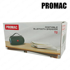 Promac by Winland Portable Bluetooth Speaker USB/TF MP3 Playback, FM Radio with LED Light T2(PROMAC)