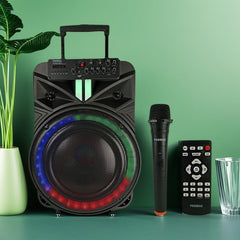 Promac by Winland 15in Portable Bluetooth Speaker w/ Trolley and 1 Wireless Mic 280W PORTASOUND-1584