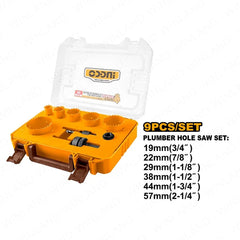 Ingco by Winland 9PCS/Set Bi-Metal Hole Saw Set Plumbers & Electricians Accessories Kit ING-HT
