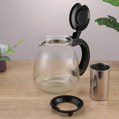 Masflex by Winland 1.5L/1500ml Borosilicate Glass Tea Pot w/ Durable High-Quality Pure Glass SS-1502