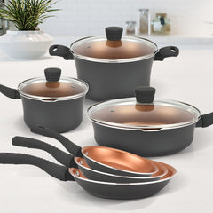 Masflex by Winland Prestige Series Induction Non-Stick Forged Casserole with Glass Lid 24cm MK-24CS